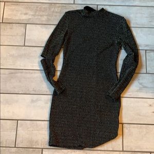 H&M-black sparkle form fitting stretchy dress